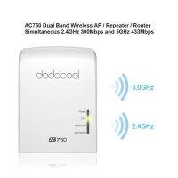 【Customizable】 【Hot demand】 【โปรโมชั่นบ้า】 Dodocool AC750 Dual Band ไร้สาย Wi-Fi Ap/ เราเตอร์พร้อมกัน2.4GHz 300Mbps และปลั๊ก5GHz 433Mbps