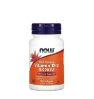 Now Foods, Vitamin D 3,125 mcg (5,000 IU), 120 Softgels (No.70)