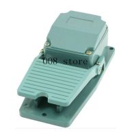 Free shipping AC 250V 15A 1NO 1NC Momentary Treadle Pedal Foot Switch w Cable Gland TFS-402 Green