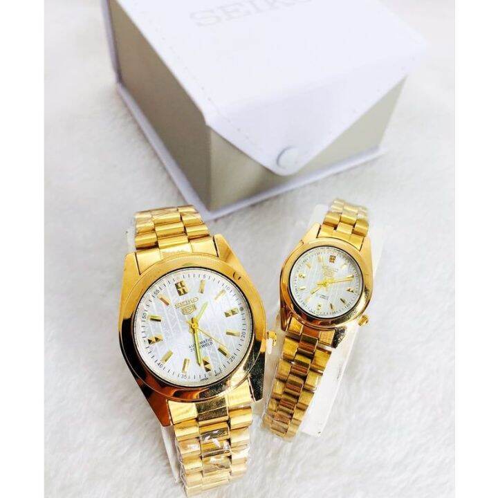 Seiko 5 21 Analog Quartz Automatic Stainless Steel Watch For Couples Lazada Ph