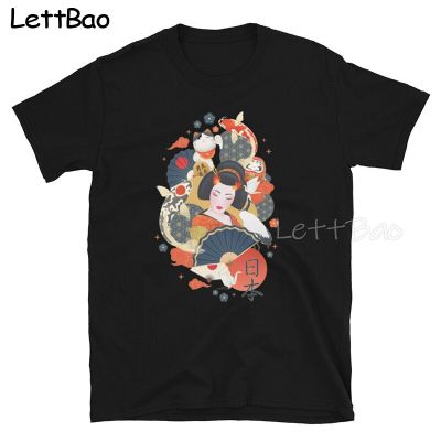 Japanese Elements Shirt Vintage Graphic Tee Shirt For Men Cotton Tshirt Men Summer Fashion T-Shirt Asian Size Shirts For Men 【Size S-4XL-5XL-6XL】