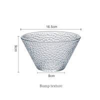 Home Large-capacity Clear Glass Salad Bowl bump Round Bowl Fruit Snack Dessert Mix Egg Batter Kitchen Storage Mix Tool