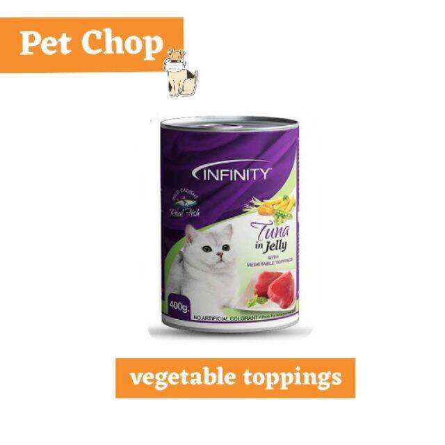 Infinity Cat Can 400g Tuna in Jelly Vegetable Toppings | Lazada PH