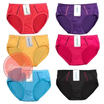 Poposy 12Pieces Lising Women's Big Size Cotton Ladies Panty High