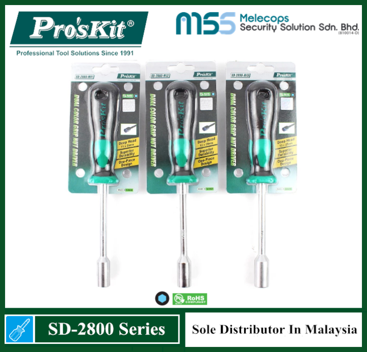 Pro'skit SD2800 Series Dual Color Grip Nut Driver Lazada