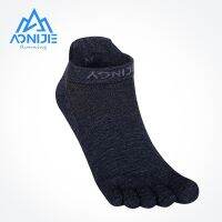 AONIJIE E4822 Merino Wool ถุงเท้าสั้นห้านิ้ว Run Low Cut Athletic Five Toe ถุงเท้า Toesocks สำหรับวิ่งมาราธอน