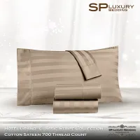 SP Luxury ปลอกหมอนลายริ้ว สีโอวัลติน Cotton 100 %