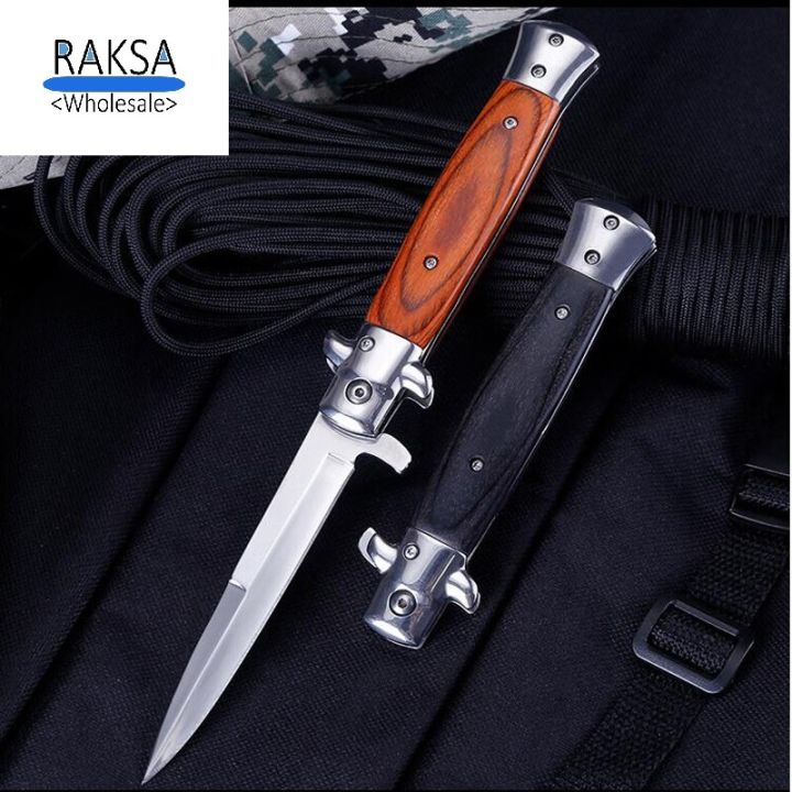 raksa-wholesale-มีดพับ-มีดพก-มีดเดินป่า-อุปกรณ์นิรภัย-มีดสแตนเลส-genuine-italian-knives-italian-stiletto-knife-folding-knife-3cr13-ขนาด-22-5cm-nb003