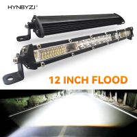 HYNBYZJ Slim Single Row 12 Inch LED Light Bar 12V 24V Combo Spot Flood For SUV 4X4 Off Road Led Work Lamp 6000K Auto Work Light