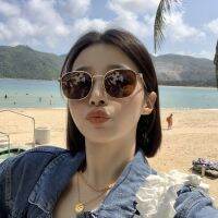 Snail crawling home sunglasses female round face slimming net red plainsummer sunscreen fashion polarized sunglasses