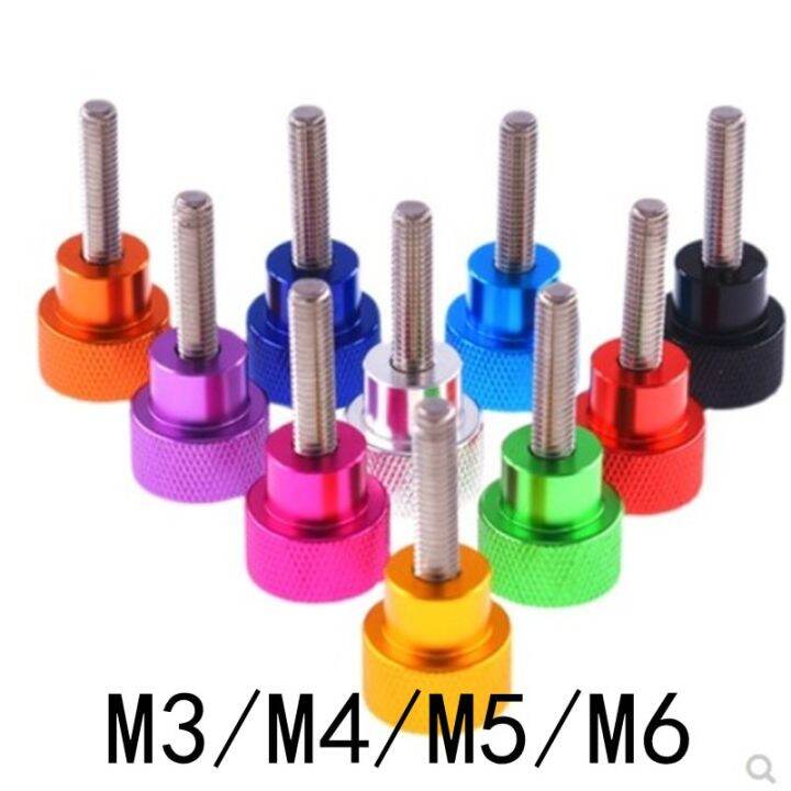 5PCS Aluminum Thumb Screw M3 M4 m5 m6 Aluminum Knurled Head staniless