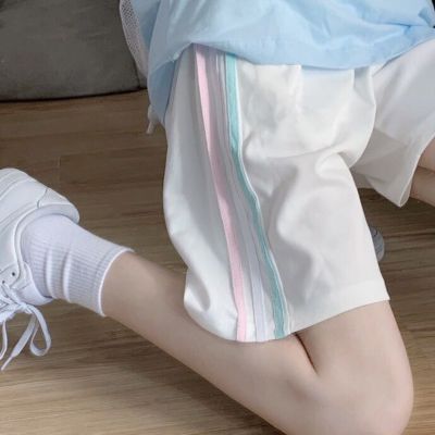 [ส่งเร็วพิเศษ!] PF สีพาสเทล ขาสั้น กางเกงขาสั้นผู้หญิง กางเกงแฟชั่นผู้ชาย ฟรีไซส์ กางเกงขาสั้นสไตล์เกาหลี
