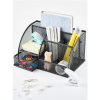 Pen Holder student stationery pen holder creative fashion storage box desktop simple office pen holder storage desk storage box cosmetic brush holder pen box large oblique type large capacity multifunctional pen holder female ins stationery