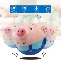 160 Songs Recordable Animal Electric Plush Stuffed Toy Cute Pig Rabbit Dog Plush Jump Ball Creative Music Dancing Electric Pet