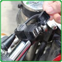 CLMXCA ที่ชาร์จเร็วพอร์ตคู่ USB ช่องเสียบที่ที่จับที่ชาร์จ USB อุปกรณ์ชาร์จยูเอสบีีสำหรับรถจักรยานยนต์ชาร์จไฟพาวเวอร์ซัพพลายอะแดปเตอร์ไฟรถจักรยานยนต์