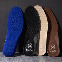 1 Pair Breathable Leather Insole Flexible Proof Memory Foam Arch Support Insole Cuttable Outdoor Sport Sweat Absorbing Cushion Shoes Accessories