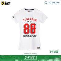 7thStreet​ เสื้อผู้หญิง​ ลายZing Together ผ้าค้อทท้อนอย่างดี​ รุ่น G-JTGT ของแท้100%  พร้อมส่ง​