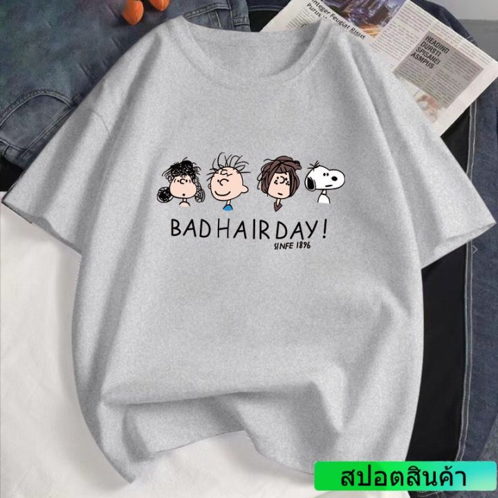 พร้อมส่ง-เสื้อยืดสตรีแขนสั้นคอกลมพิมพ์ลายฤดูร้อน-เสื้อยืดแฟชั่น-เสื้อยืดสีขาว-เนื้อผ้านุ่มใส่สบาย-062