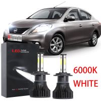 New หลอดไฟหน้ารถยนต์ LED 6000K ฮาโลเจน สีขาว แบบเปลี่ยน สําหรับ Nissan Almera N16 2011 2012 2013 (1 คู่)