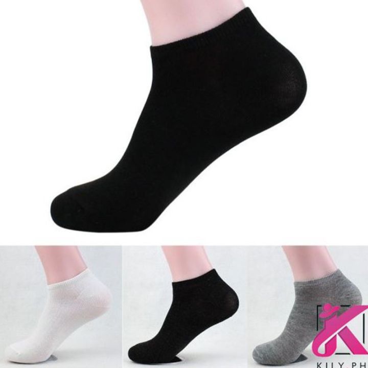 Kily.PH Iconic Socks Basic Foot Socks Plain Color Ankle Sock Unisex ...