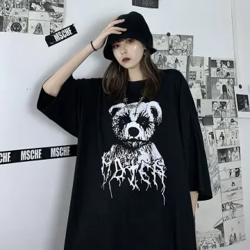 Punk Dark Aesthetic T-shirt  Aesthetic t shirts, Harajuku outfits