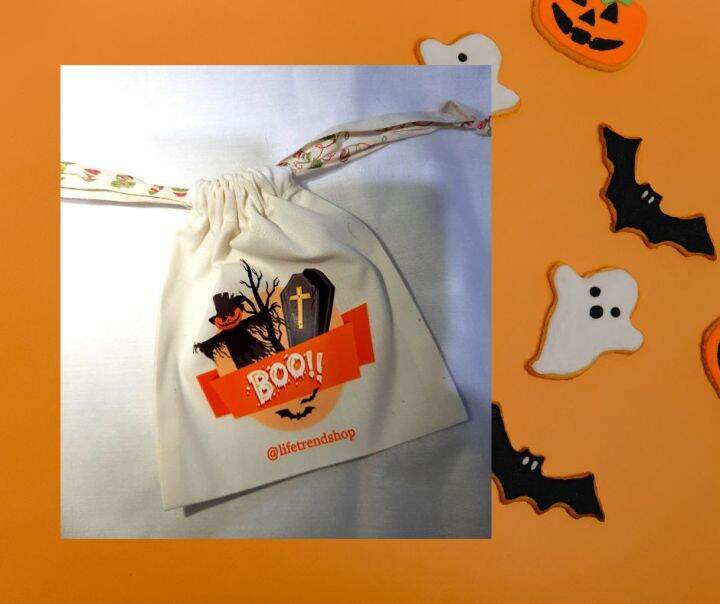 ถุงผ้า-ถุงของขวัญ-ฮาโลวีน-halloween-gift-bag