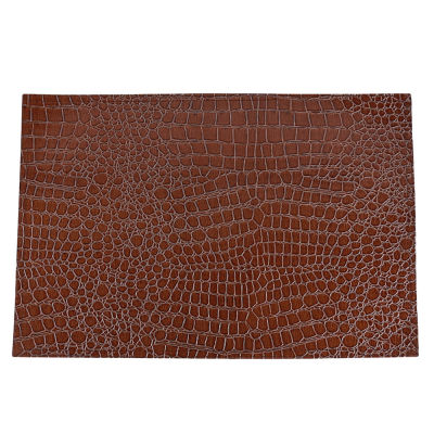 Insulation Pad Mat Decorative Coffee Coasters Pu Leather Placemat European Style Crocodile Pattern Table Mat Rectangle Placemat