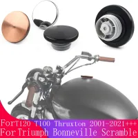 Motorbike Fuel Gas Tank Cap Vented Oil Cover Aluminum Trim For T100 T 120 Thruxton 900 Scrambler Bonneville Se 2001-2021