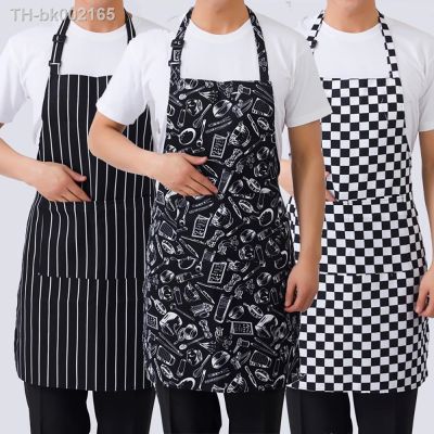 ☋₪❀ New Fashion Canvas Kitchen Aprons For Woman Men Chef Work Apron For Grill Restaurant Bar Shop Cafes Beauty Nails Studios Uniform