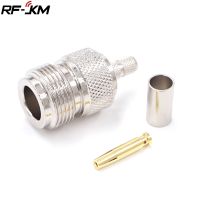 Brass N Type Female Plug Solder RF Coaxial Crimp for RG58 RG142 LMR195 Cable Straight Connector