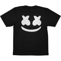 ✓♠► ⭐ Marshmello ⭐ เสื้อยืด คอกลม แขนสั้น แฟชั่น มาชเมลโล่ ยิ้ม smile ฮาโลวีน Halloween unisex