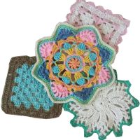 【CC】 placemat cup coffee tea coaster kitchen wedding place mat cloth Crochet doily flower pad