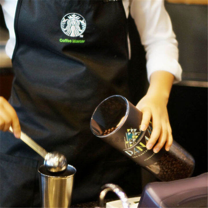 Starbucks collects new LOGO coffee master black apron store dedicated