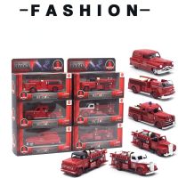 Random 1PCS of 6 Models 1:43 Alloy Retro Fire Truck Model Children Gift Toy Car Fidget Toys Kids Toys Boys Model Car train