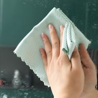 【cw】Hot 5 Pcs Kitchen Anti-Grease Wiping Rags Absorb Water Wipe Glass Fish Scale Cloth Home Washing Dish Cleaning Towel Color Random