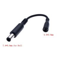 DC power Adapter Connector Plug DC conversion head jack female 4.5*3.0mm plug to male 7.4*5.0mm with Pin for Dell  Laptop Electrical Connectors