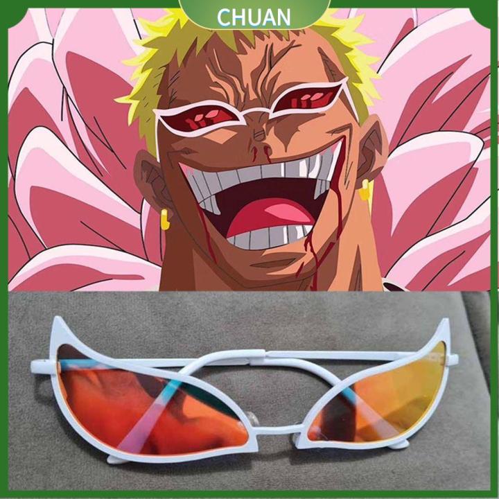 One Piece Donquixote Doflamingo Cat Eye Cosplay Sunglasses for Men Women  Fashion Vintage Funny Sun Glasses