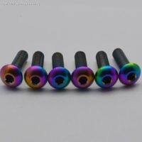 ▩✴ 6-10pcs Rainbow colour titanium screw GR2 ISO7380 M3 M4 M5 M6 Colourful Titanium Hex Hexagon Socket Button Head Screw