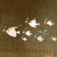 Bubble fish wall stickers marine fish mirror stickers acrylic mirror self-adhesive childrens room kindergarten home decoration