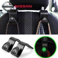 [Nissan] Car Luminous Multifunctional Hooks Auto Logo Hidden Seat Rear Hooks Decoration Accessories for Nissan Almera Sylphy Altima Sentra Qashqai Terra