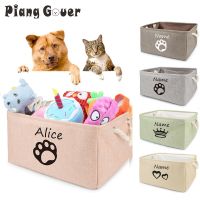 Basket Toys Dog Paw Personalized Pet Toy Storage Box For Clothes Custom Cat Product With Name Dog Toys