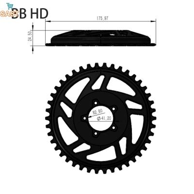 Sast】การแก้ไขห่วงโซ่จักรยานไฟฟ้า Ebike 42T สำหรับการเปลี่ยน BAFANG BBSHD