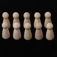 Peg Dolls Diy Craft Accessory Wooden Wooden Peg Dolls Unfinished - 10pcs Peg Doll - Aliexpress