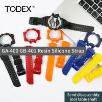 TODEX Casio เคสสายนาฬิกาสำหรับ GA 400 GBA 401,สายรัดข้อมือซิลิโคนเรซิน G-SHOCK สำหรับผู้ชายเคสยางสายนาฬิกาสปอร์ตกันน้ำอุปกรณ์เสริมสายรัดข้อมือ