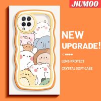 JIUMOO เคสปลอกสำหรับ Samsung Galaxy A22 4G A22 5G เคส M22ลายการ์ตูนน่ารักลายสัตว์คลื่นนุ่มแบบดั้งเดิมเคสโทรศัพท์ลวดลายขอบซิลิโคนน้ำเนื้อนิ่มแบบดั้งเดิมเคสป้องกันกล้องคลุมทั้งหมดเลนส์เคสฝาหลังกรอบนุ่ม