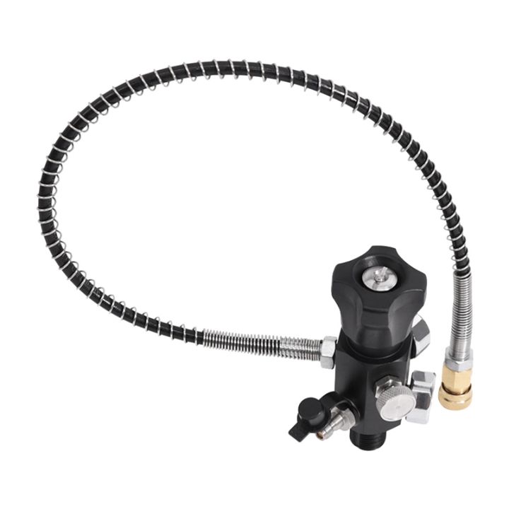 hpat-m18x1-5-fill-refill-station-tank-charging-valve-dual-gauge-tank-dual-gauge-charging-valve-with-50cm-high-pressure-hose