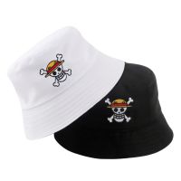 Fisherman hat anime One Piece hat 100  cotton bucket hat high quality embroidery hat for men/hat for women Dropshipping 【JULY]