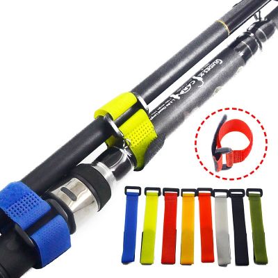 5pc Fishing Rod Tie Holders Straps Belts Suspenders Fastener Hook Loop Cable Cord Ties Belt Fishing Tackle Fishing Accessories Adhesives Tape