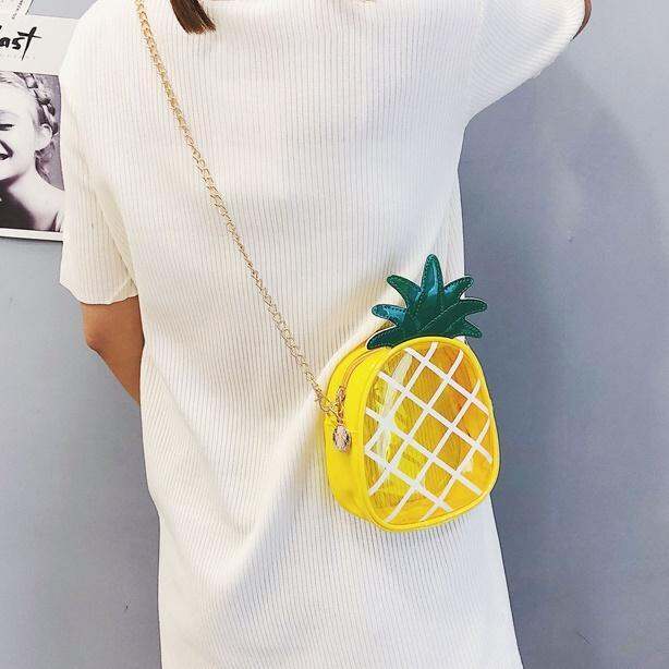 พร้อมส่ง-pineapple-crossbody-bag-กระเป๋าสะพายข้าง-ลายสับปะรดน่ารัก