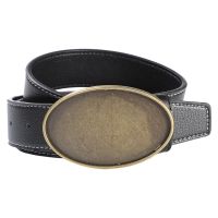 【CW】 Mens Leather Waistband Metal Buckle Cowboy for Trousers Jeans Friend Husband